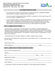Form DMHC20-160 &quot;Authorized Assistant Form&quot; - California