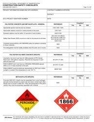 Form CEM-0606 Construction Safety Checklists - California, Page 13