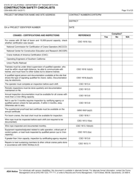 Form CEM-0606 Construction Safety Checklists - California, Page 16