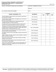 Form CEM-0606 Construction Safety Checklists - California, Page 18