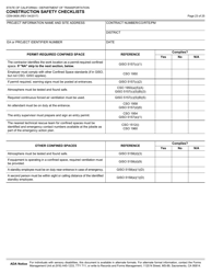 Form CEM-0606 Construction Safety Checklists - California, Page 24