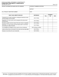 Form CEM-0606 Construction Safety Checklists - California, Page 3