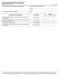 Form CEM-0606 Construction Safety Checklists - California, Page 8
