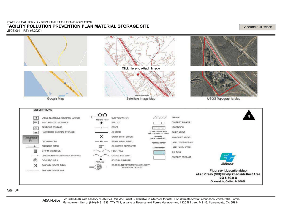 Form MTCE-0041 Facility Pollution Prevention Plan Material Storage Site - California, Page 6
