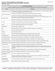 Form LAPM3-A Project Authorization/Adjustment Request - California, Page 6