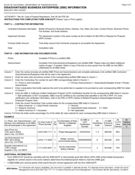 Form ADM-0227F Disadvantaged Business Enterprise (Dbe) Information - California, Page 2