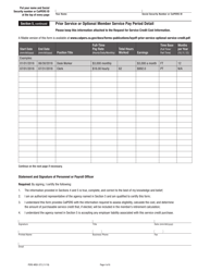 Form PERS-MSD-372 Request for Service Credit Cost Information - Layoff, Prior Service, and Optional Member Service - California, Page 4