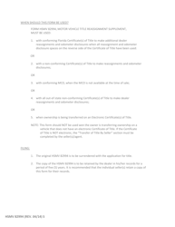 Form HSMV82994 Motor Vehicle Title Reassignment Supplement - Florida, Page 2