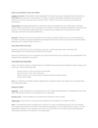 Form HSMV82995 Application for Motor Vehicle Power of Attorney/Odometer Disclosure - Florida, Page 2