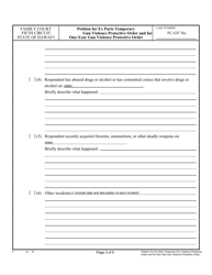 Form 5C-P-345 Petition for Ex Parte Temporary Gun Violence Protective Order and Petition for One-Year Gun Violence Protective Order - Hawaii, Page 3