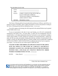 Form 5C-P-346 Notice of Hearing - Hawaii, Page 2