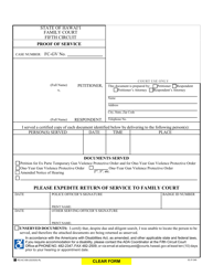 Document preview: Form 5C-P-349 Proof of Service - Hawaii