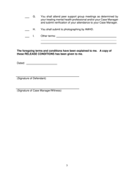 Form KMH-3A Order Granting Release on Conditions After Commitment and Stipulation of Parties; Release Conditions; Examiner&#039;s Report(S) - Hawaii, Page 5