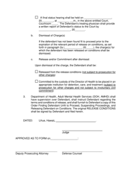 Form KMH-4 Order Finding Defendant Unfit to Proceed, Suspending Proceedings, and Releasing Defendant on Conditions - Hawaii, Page 3