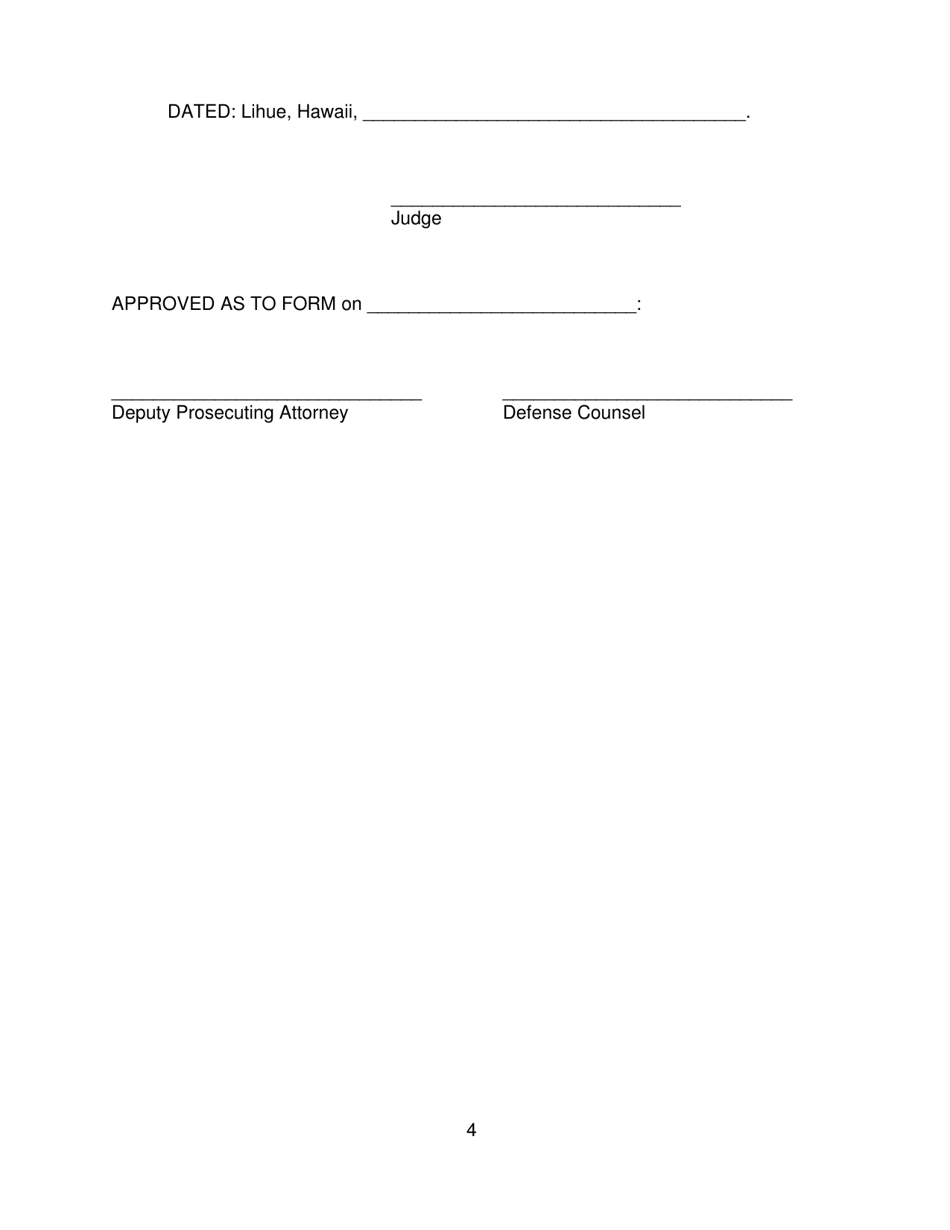 Form KMH-6 Judgment of Acquittal and Order Committing Defendant to the Custody of the Director of Health and for Transport - Hawaii, Page 4