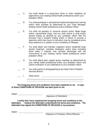 Form KMH-7 Judgment of Acquittal and Order of Conditional Release, Conditions of Release - Hawaii, Page 6