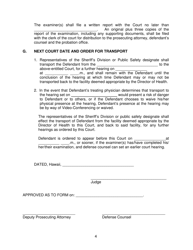 Form KMH-8 Order for Examination of Committed Defendant Seeking Conditional Release or Discharge From the Custody of the Director of Health and for Transport - Hawaii, Page 4