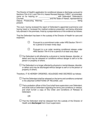 Form KMH-9 Order Granting Director of Health Application for Conditional Release or Discharge - Hawaii, Page 2