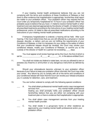 Form KMH-9 Order Granting Director of Health Application for Conditional Release or Discharge - Hawaii, Page 5