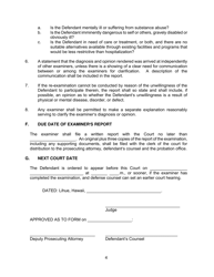 Form KMH-4A Order for Re-examination of Defendant as to Fitness to Proceed - Hawaii, Page 4