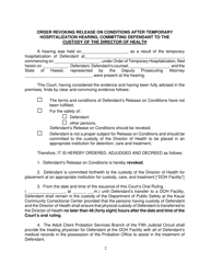 Form KMH-16A Order Revoking Release on Conditions After Temporary Hospitalization Hearing, Committing Defendant to the Custody of the Director of Health - Hawaii, Page 2