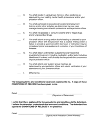 Form KMH-18 Order Amending Terms and Conditions of Order Granting Conditional Release; Conditions of Release - Hawaii, Page 5