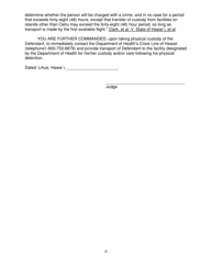 Form KMH-23A Bench Warrant (Hrs 704-406) - Hawaii, Page 2