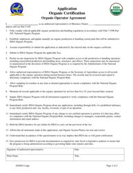 Application for Organic Certification - Idaho, Page 2