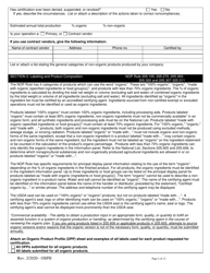 Organic System Plan for Handlers and Processors - Idaho, Page 2