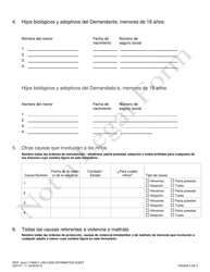 Formulario CAO FL1-1 Hoja Informativa Para Causas De Derecho De Familia - Idaho (Spanish), Page 2