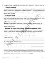 Formulario CAO DV1-1 Peticion De Orden De Proteccion, Bajo Juramento - Idaho (Spanish), Page 5