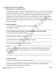Formulario CAO DV1-1 Peticion De Orden De Proteccion, Bajo Juramento - Idaho (Spanish), Page 7
