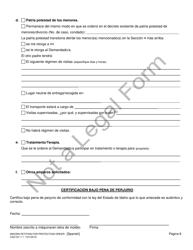 Formulario CAO DV1-1 Peticion De Orden De Proteccion, Bajo Juramento - Idaho (Spanish), Page 8