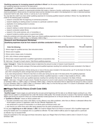 Schedule 1299-I Income Tax Credits Information and Worksheets - Illinois, Page 7