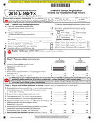 Form IL-990-T-X Amended Exempt Organization Income and Replacement Tax Return - Illinois