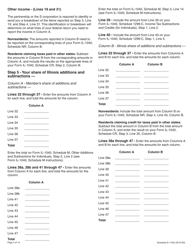 Instructions for Schedule K-1-P(2) Partner&#039;s or Shareholder&#039;s Share of Income, Deductions, Credits, and Recapture - Illinois, Page 4