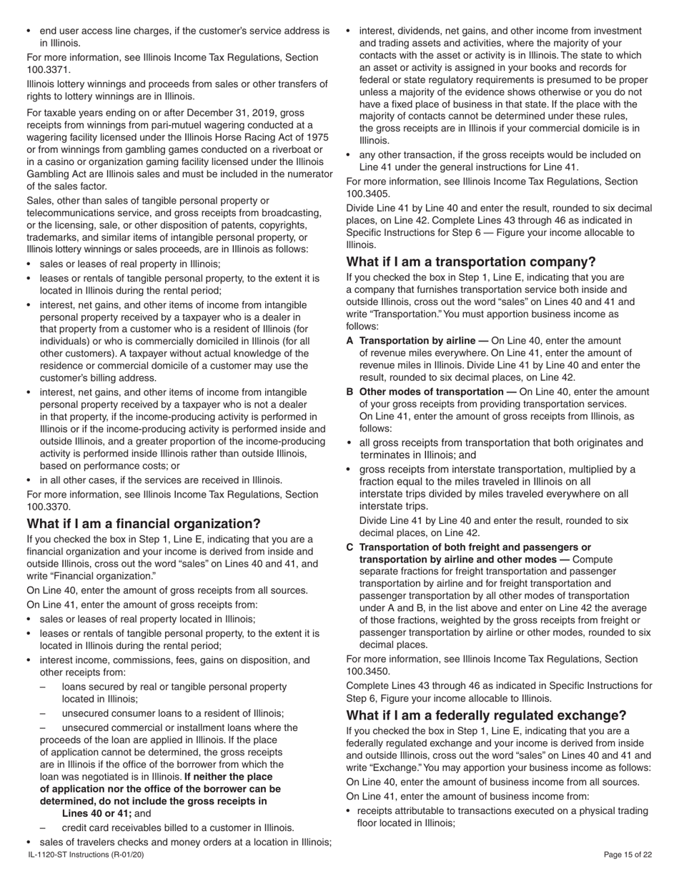 Download instructions for form il 1120 st small business corporation