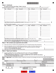 Form IL-941 Illinois Withholding Income Tax Return - Illinois, Page 2