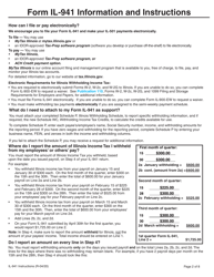 Instructions for Form IL-941 Illinois Withholding Income Tax Return - Illinois, Page 2