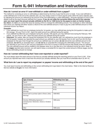 Instructions for Form IL-941 Illinois Withholding Income Tax Return - Illinois, Page 5