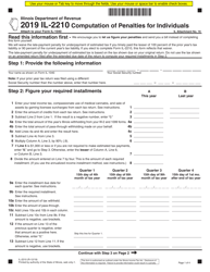 Form IL-2210 Computation of Penalties for Individuals - Illinois