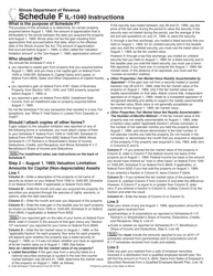 Instructions for Form IL-1040 Schedule F Gains From Sales or Exchanges of Property Acquired Before August 1, 1969 - Illinois