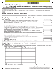 Document preview: Form IL-1040 Schedule M Other Additions and Subtractions for Individuals - Illinois