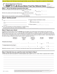 Document preview: Form RMFT-11-A (REV03) Illinois Motor Fuel Tax Refund Claim - Illinois