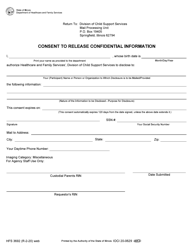 Form HFS3692 Consent to Release Confidential Information - Illinois