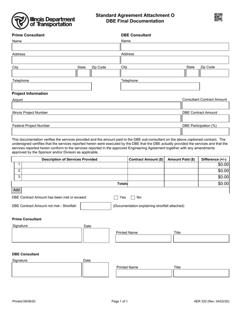 Form AER320  Printable Pdf