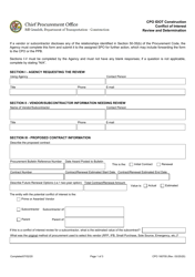 Form CPO160705 Cpo Idot Construction Conflict of Interest Review and Determination - Illinois