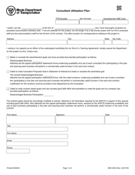 Document preview: Form BDE8302 Consultant Utilization Plan - Illinois