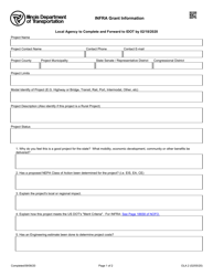 Form OLA2 Infra Grant Information - Illinois