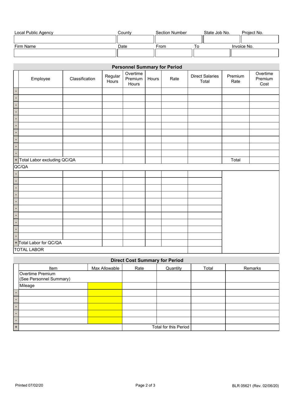 Form Blr05621 - Fill Out, Sign Online And Download Printable Pdf 